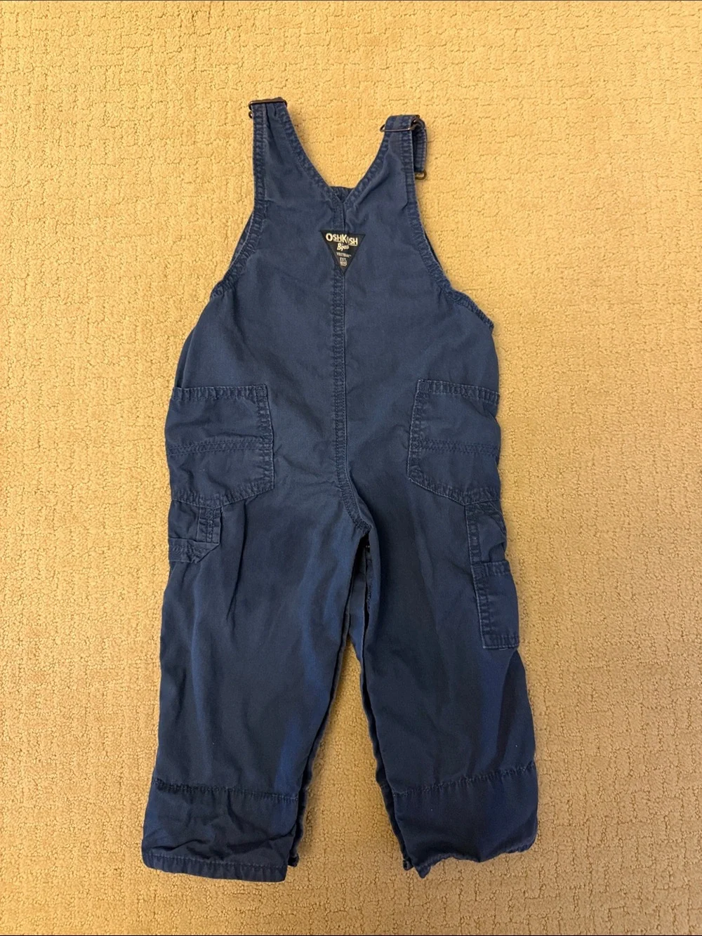 OshKosh B'gosh Navy Blue Baby Toddler Overalls size 24 months